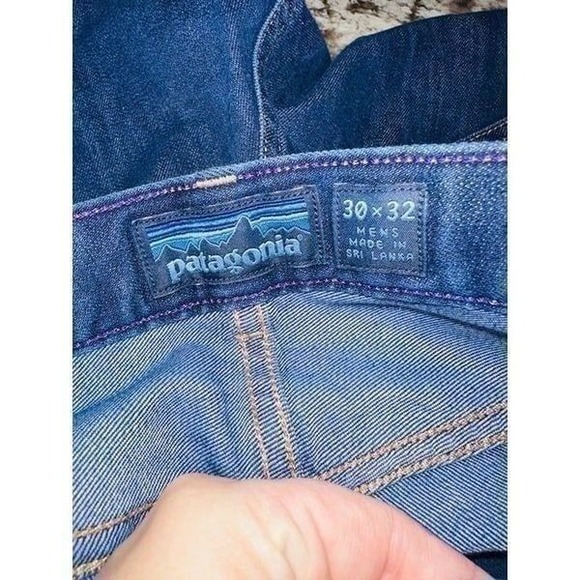 B6 Patagonia Mens Jeans Size 30 x 32 Straight Stretch dark Rinse - Picture 6 of 7